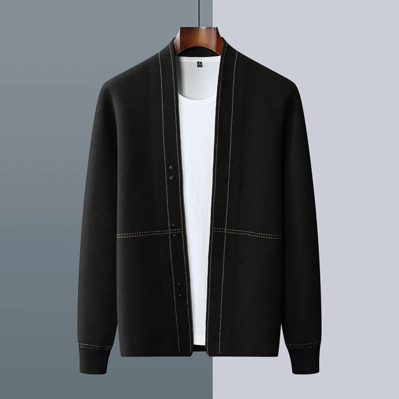 Luxuriöser eleganter Strickcardigan für Männer, stilvoll und gemütlich für kühle Tage