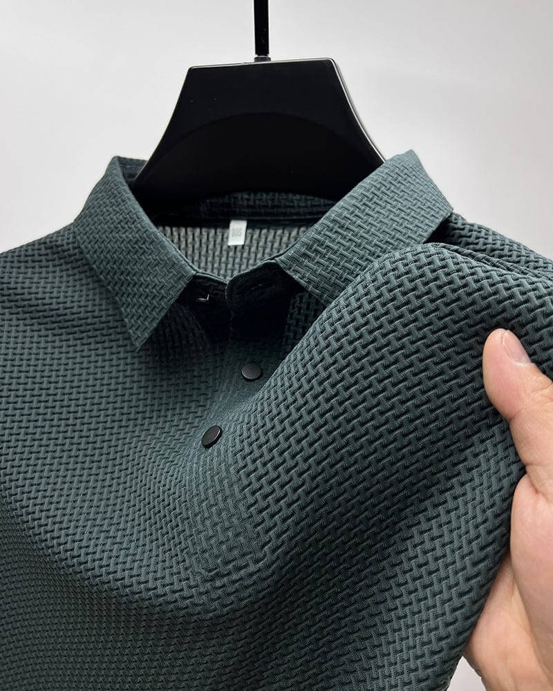 Luxuriöses Herren-Poloshirt mit edlem Design und atmungsaktivem Material für den Sommer