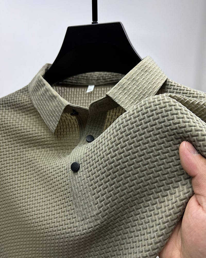 Luxuriöses Herren-Poloshirt mit edlem Design und atmungsaktivem Material für den Sommer