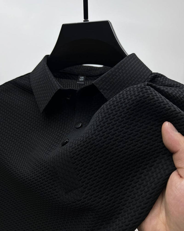 Luxuriöses Herren-Poloshirt mit edlem Design und atmungsaktivem Material für den Sommer