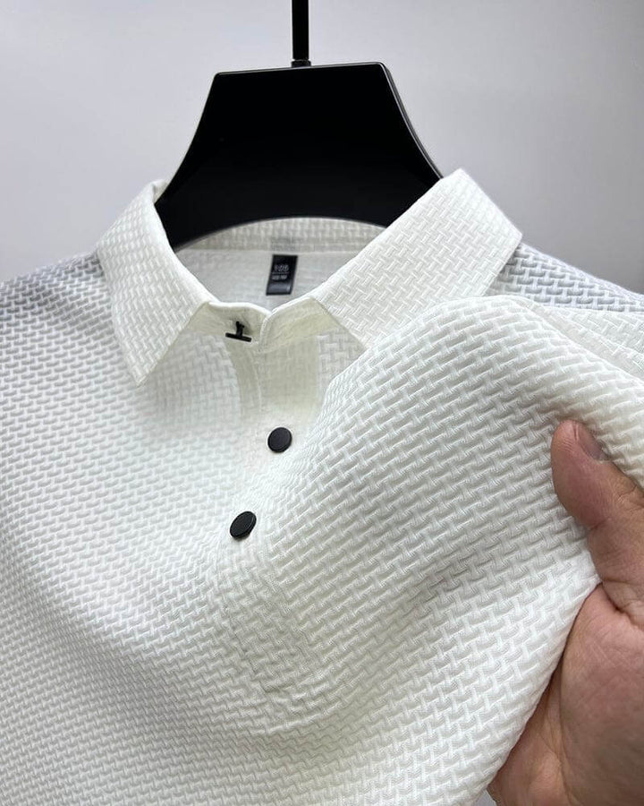 Luxuriöses Herren-Poloshirt mit edlem Design und atmungsaktivem Material für den Sommer