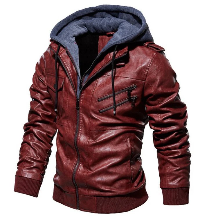 Stylische Luxus-Winterjacke aus Leder für Männer, ideal für kalte Herbst- und Wintertage
