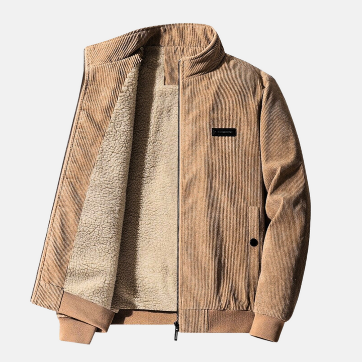 warme Cordjacke für Männer, stilvoll und isolierend für Herbst und Winter.