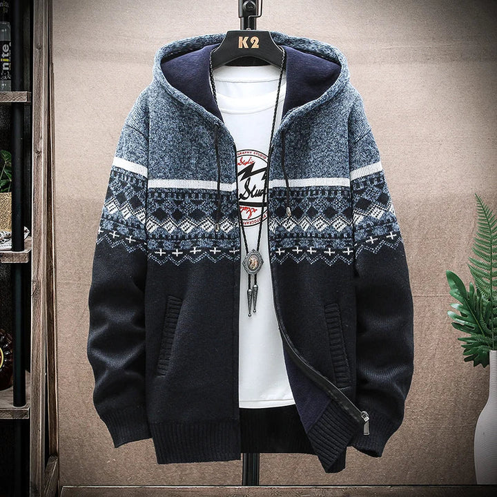 Moderne karierte Winterjacke für Männer, warm und stylisch für den Winter