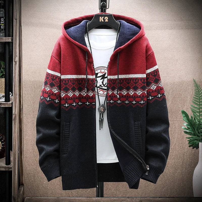 Moderne karierte Winterjacke für Männer, warm und stylisch für den Winter