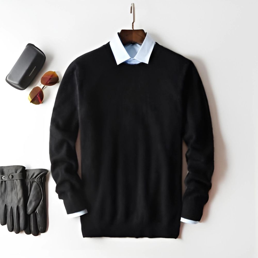 Moderner Freizeitpullover für Männer, warm und stilvoll für entspannte Looks.