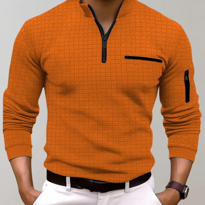 Modernes langärmeliges Herren-Polo, stilvoll und atmungsaktiv für jeden Anlass