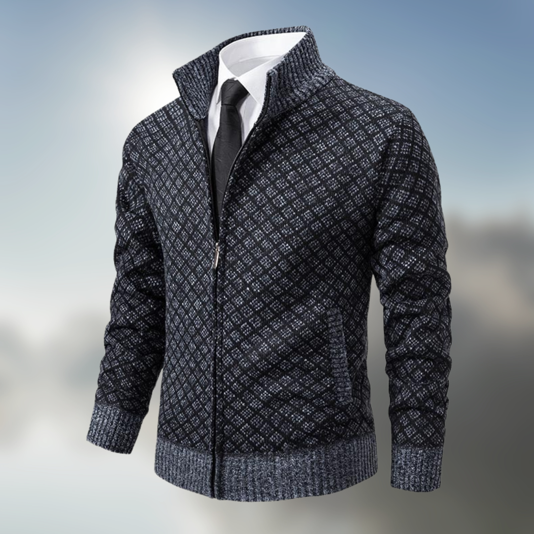 Modische Herrenjacke mit Reißverschluss, perfekt für Herbst- und Wintertage