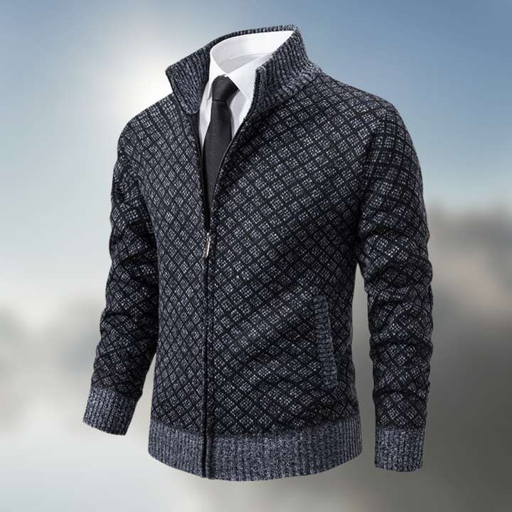 Modische Herrenjacke mit Reißverschluss, perfekt für Herbst- und Wintertage