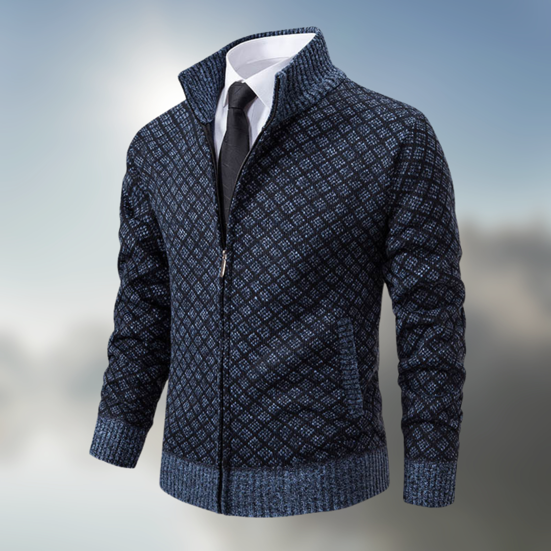 Modische Herrenjacke mit Reißverschluss, perfekt für Herbst- und Wintertage