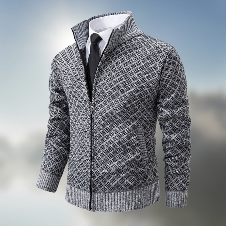Modische Herrenjacke mit Reißverschluss, perfekt für Herbst- und Wintertage