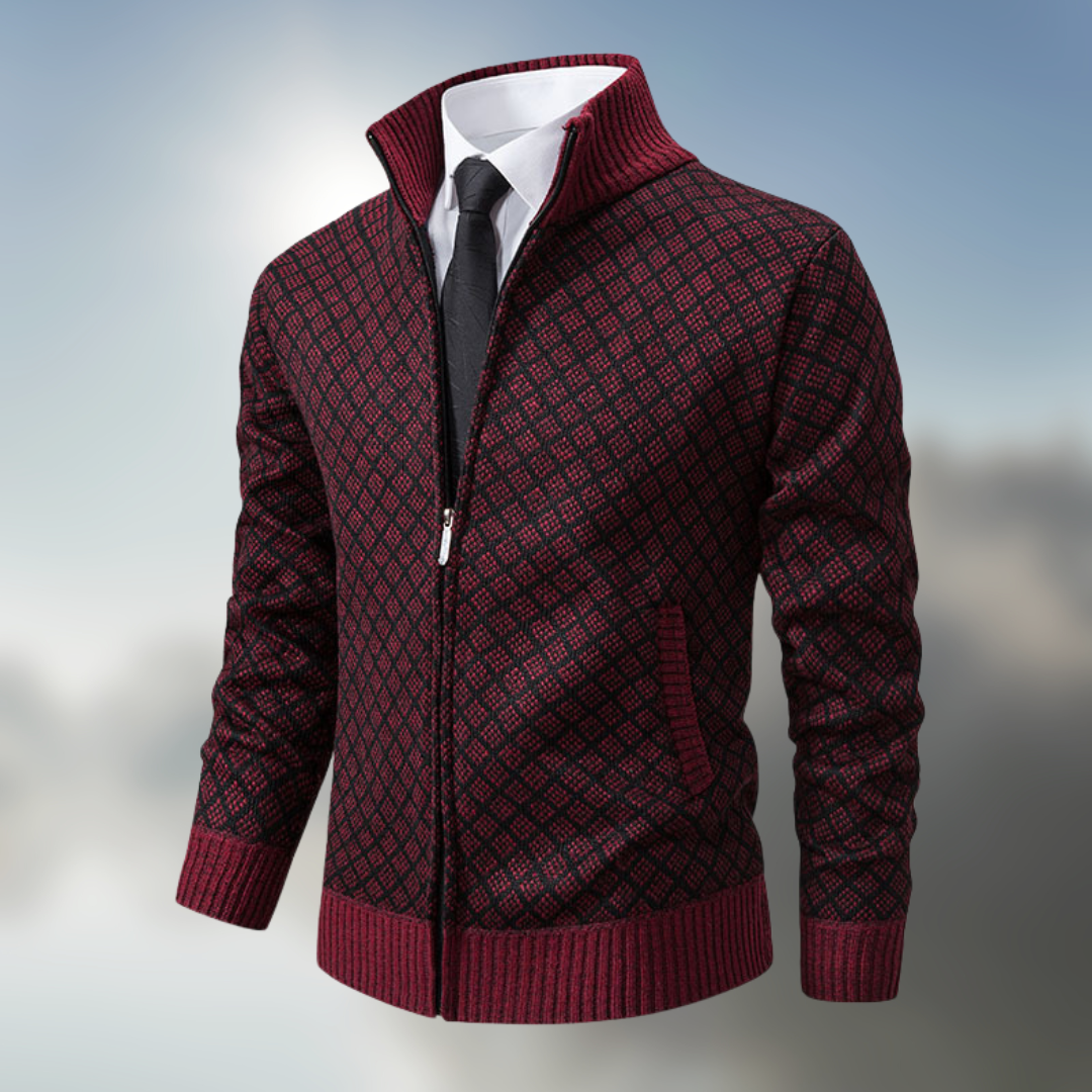 Modische Herrenjacke mit Reißverschluss, perfekt für Herbst- und Wintertage
