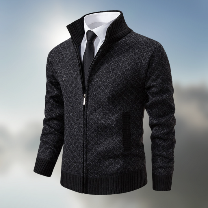 Modische Herrenjacke mit Reißverschluss, perfekt für Herbst- und Wintertage