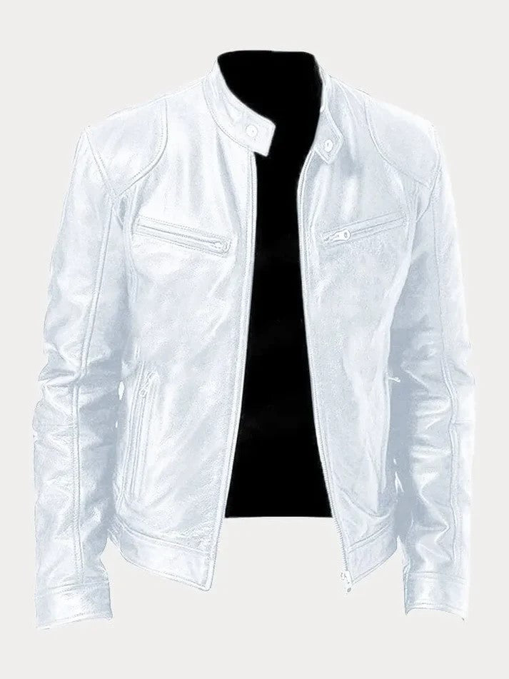 Modische Lederjacke für Männer, ideal für kühle Herbst- und Wintertage
