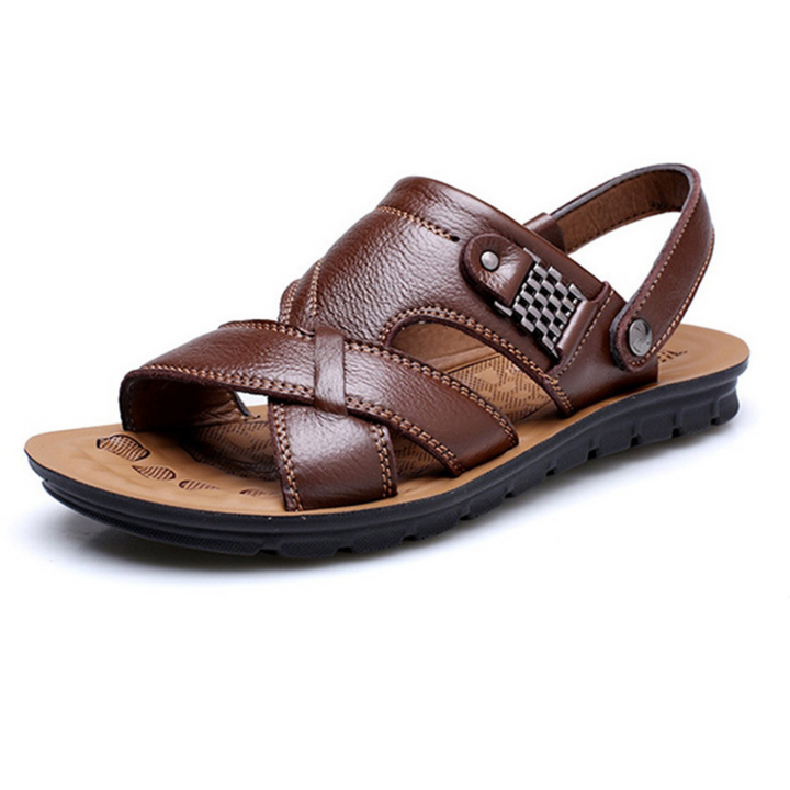 Modische Ledersandalen für Herren mit erstklassigem Komfort und Grip – stilvoll und bequem für den Sommer.