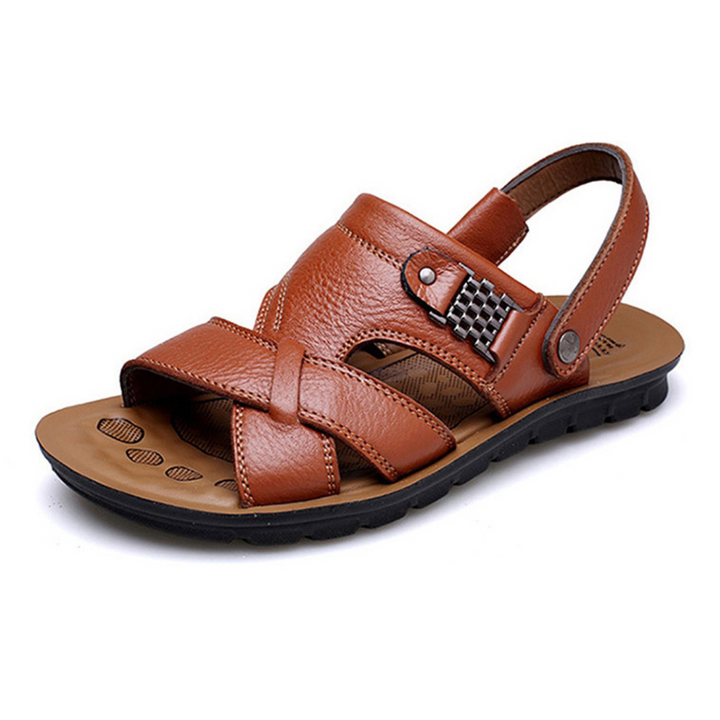 Modische Ledersandalen für Herren mit erstklassigem Komfort und Grip – stilvoll und bequem für den Sommer.
