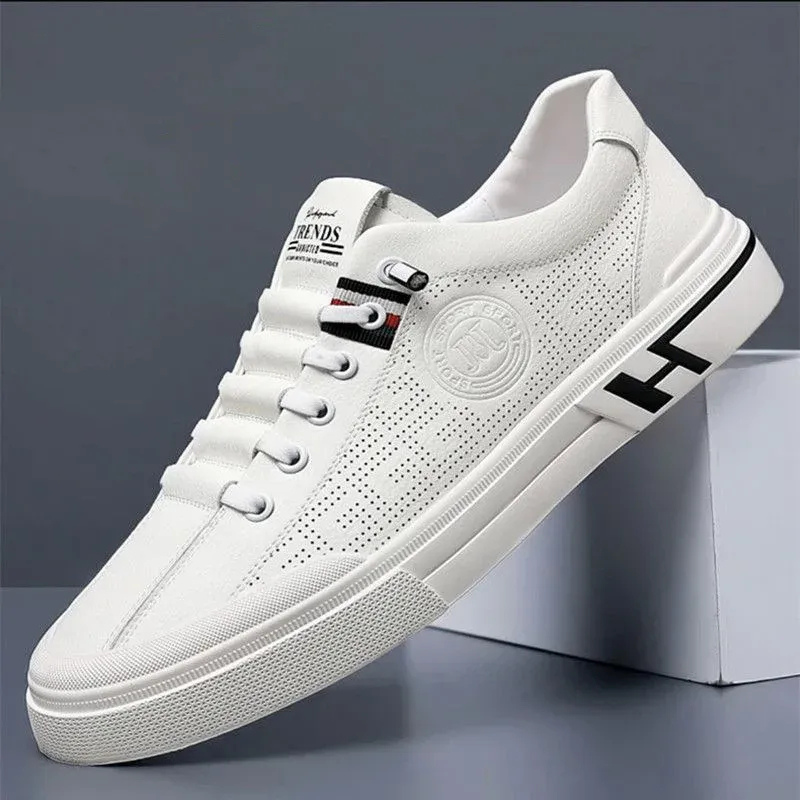 Modische Herren-Sneaker zum Schnüren mit rutschfester Sohle und sportlichem Design








