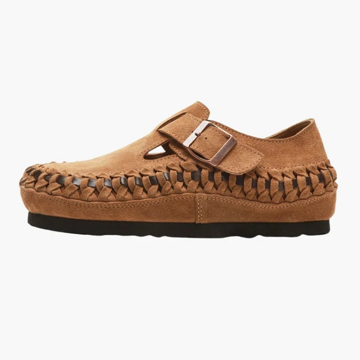 Modische Herrenschuhe mit geflochtenem Detail, bequemer Sohle und elegantem Design für Alltag und Büro