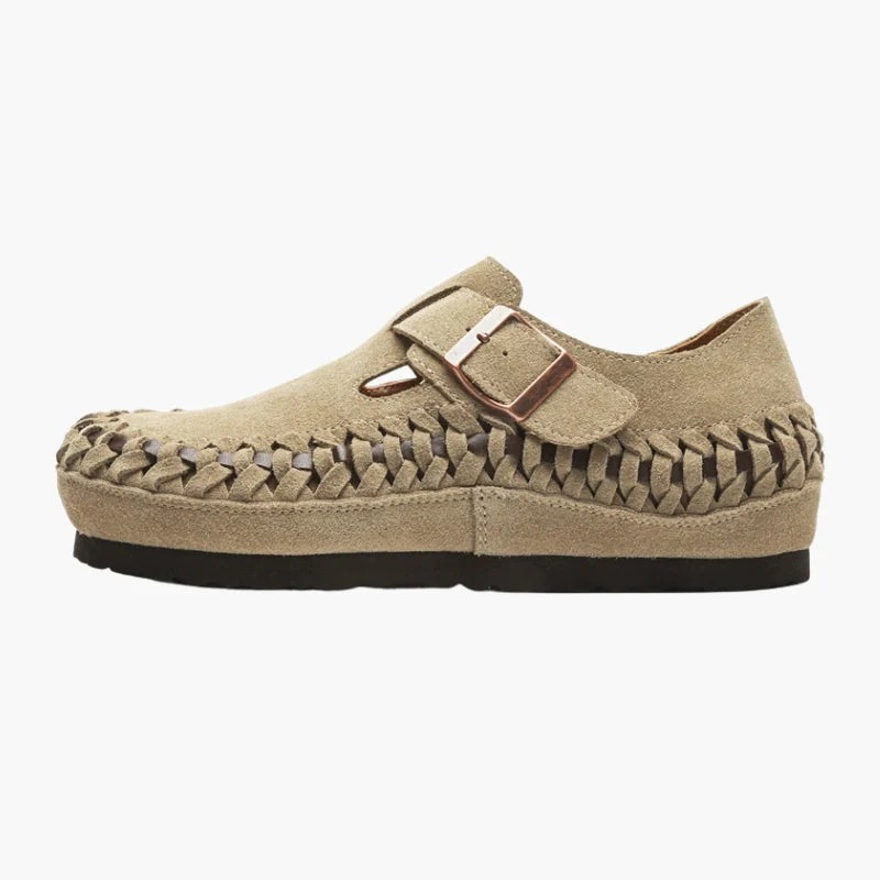 Modische Herrenschuhe mit geflochtenem Detail, bequemer Sohle und elegantem Design für Alltag und Büro