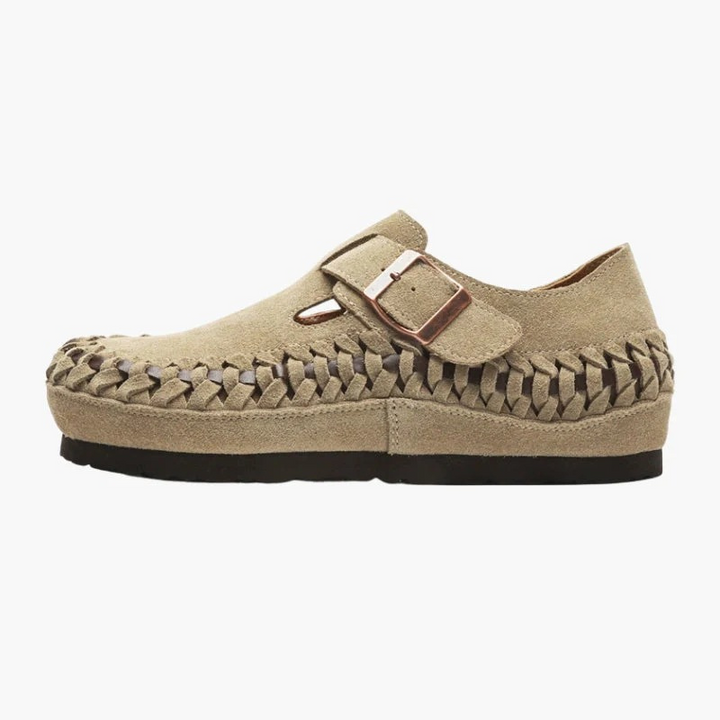 Modische Herrenschuhe mit geflochtenem Detail, bequemer Sohle und elegantem Design für Alltag und Büro