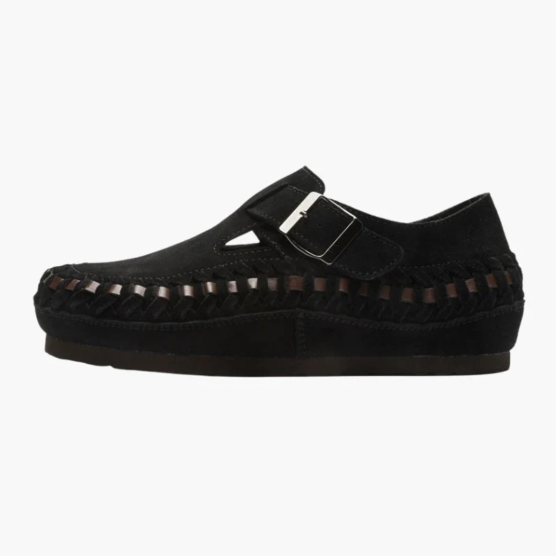 Modische Herrenschuhe mit geflochtenem Detail, bequemer Sohle und elegantem Design für Alltag und Büro