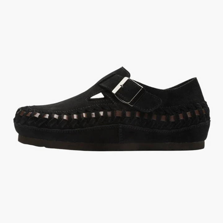 Modische Herrenschuhe mit geflochtenem Detail, bequemer Sohle und elegantem Design für Alltag und Büro