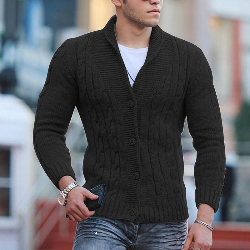 Modische Strickjacke für Männer, ideal für Herbst- und Wintertage.