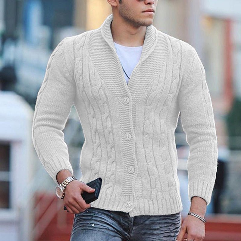 Modische Strickjacke für Männer, ideal für Herbst- und Wintertage.