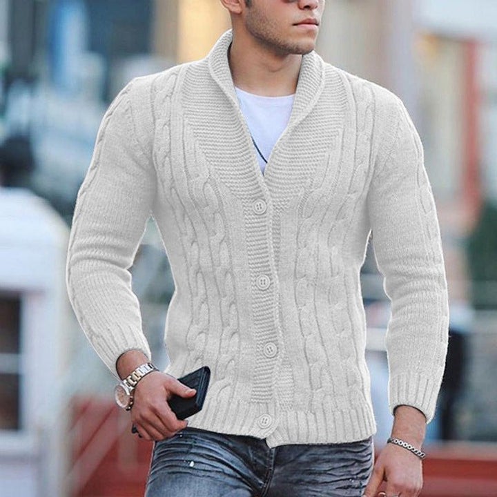 Modische Strickjacke für Männer, ideal für Herbst- und Wintertage.