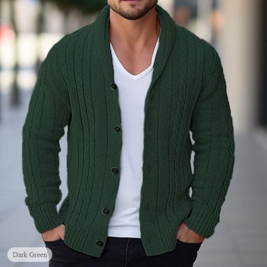 Modische Strickjacke für Männer – ideal für kalte Herbst- und Wintertage.