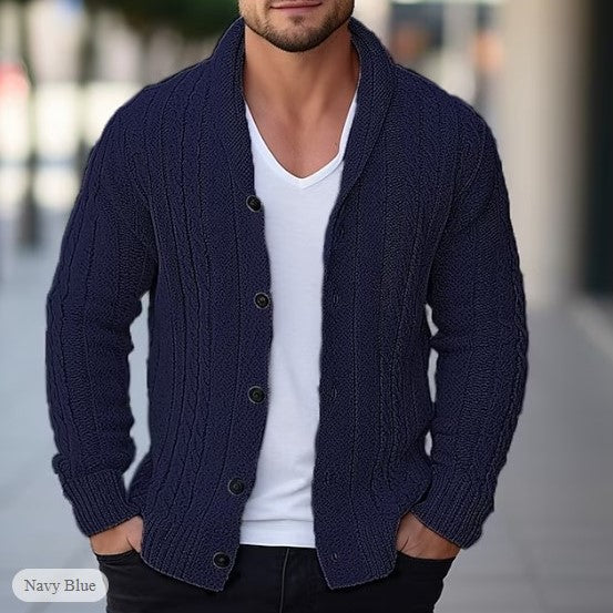 Modische Strickjacke für Männer – ideal für kalte Herbst- und Wintertage.