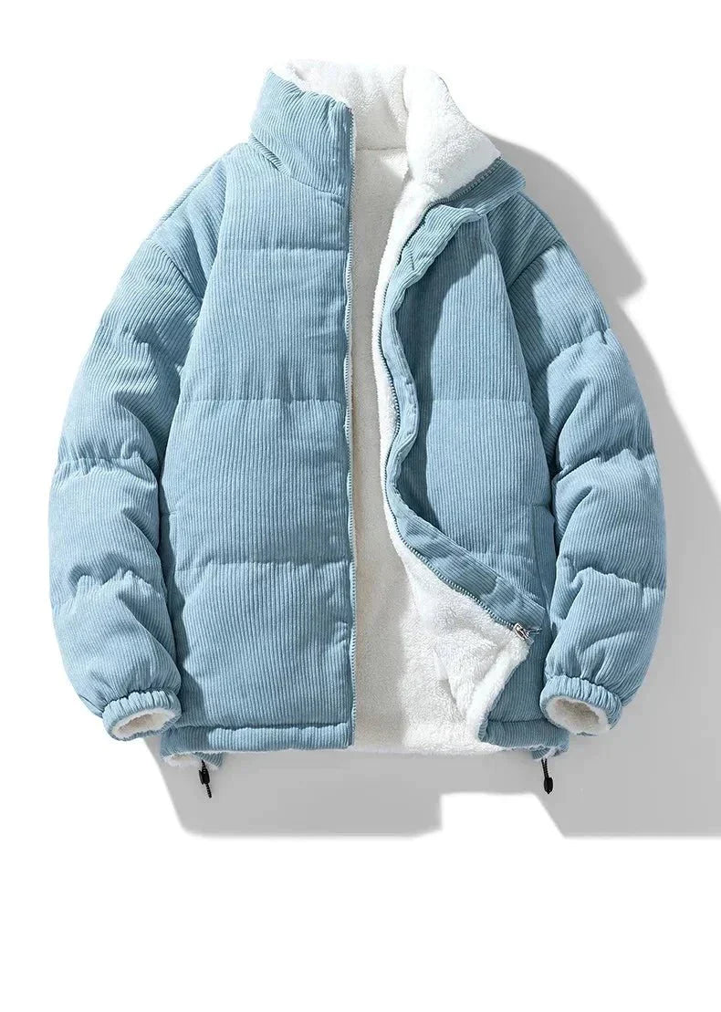 Modische Wende-Winterjacke für Männer, perfekt für kalte Herbst- und Wintertage.