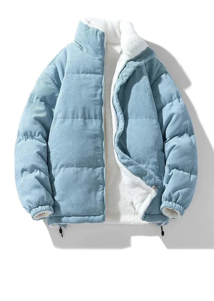 Modische Wende-Winterjacke für Männer, perfekt für kalte Herbst- und Wintertage.