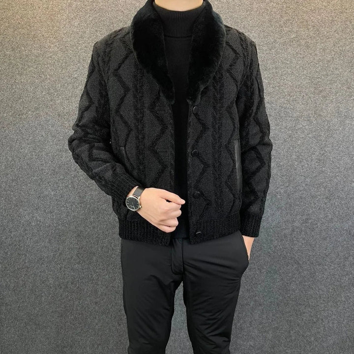 Modische Wendestrickjacke für Herren, ideal für den Winter und vielseitige Looks