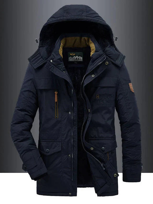 Modische Winterjacke mit Kapuze für Männer, warm und stilvoll für kalte Tage