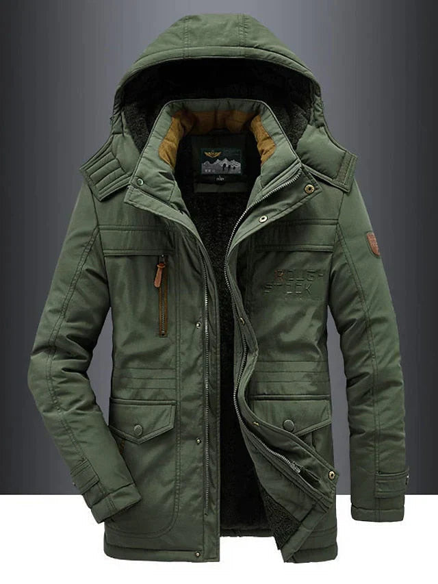Modische Winterjacke mit Kapuze für Männer, warm und stilvoll für kalte Tage