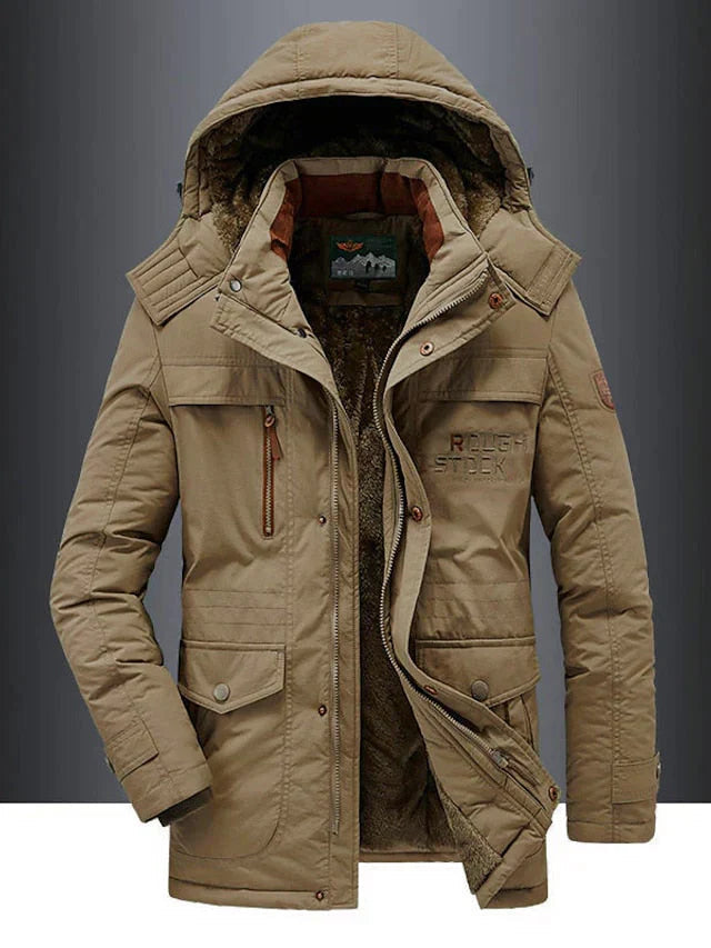 Modische Winterjacke mit Kapuze für Männer, warm und stilvoll für kalte Tage