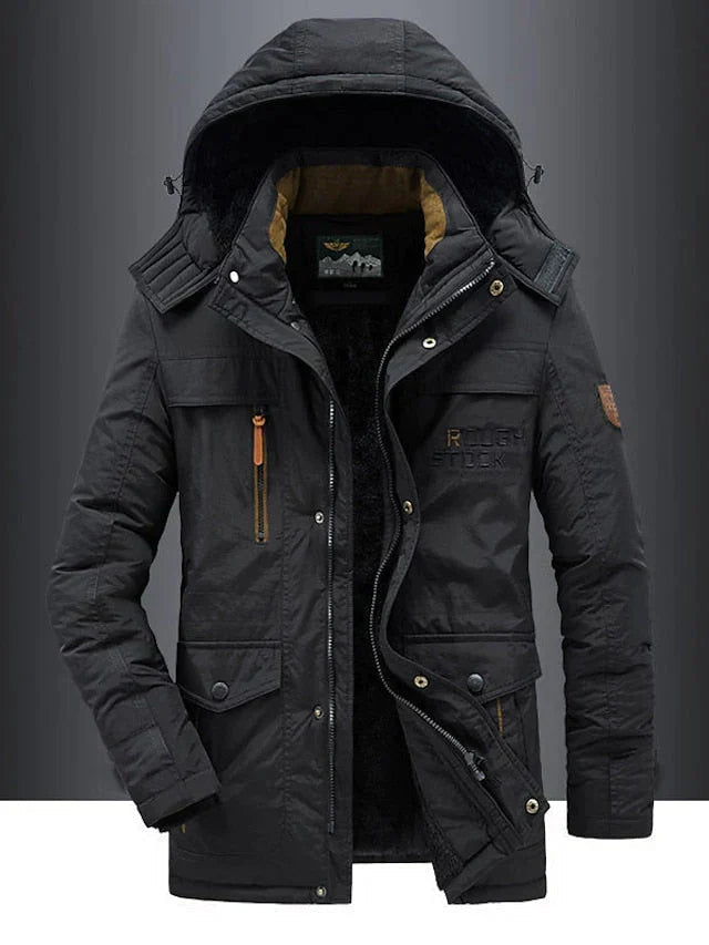 Modische Winterjacke mit Kapuze für Männer, warm und stilvoll für kalte Tage