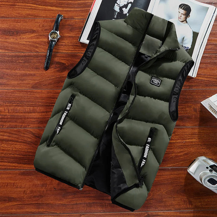 Modische Herren-Winterweste mit stilvollem Steppdesign für kalte Tage