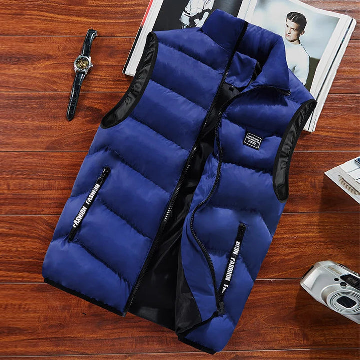 Modische Herren-Winterweste mit stilvollem Steppdesign für kalte Tage