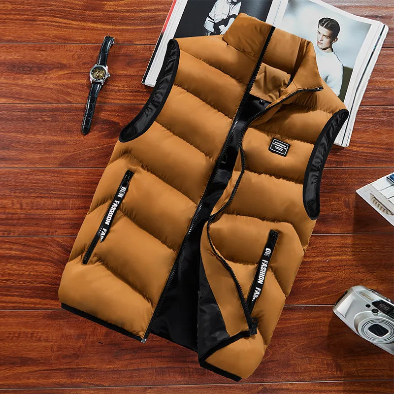 Modische Herren-Winterweste mit stilvollem Steppdesign für kalte Tage
