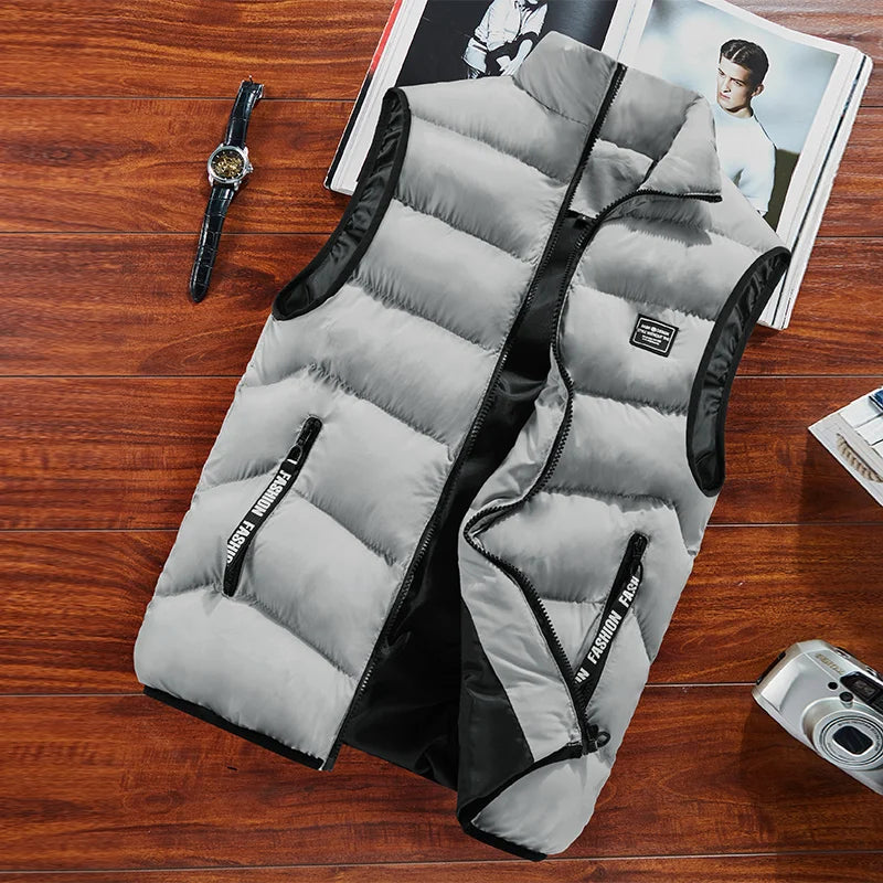 Modische Herren-Winterweste mit stilvollem Steppdesign für kalte Tage