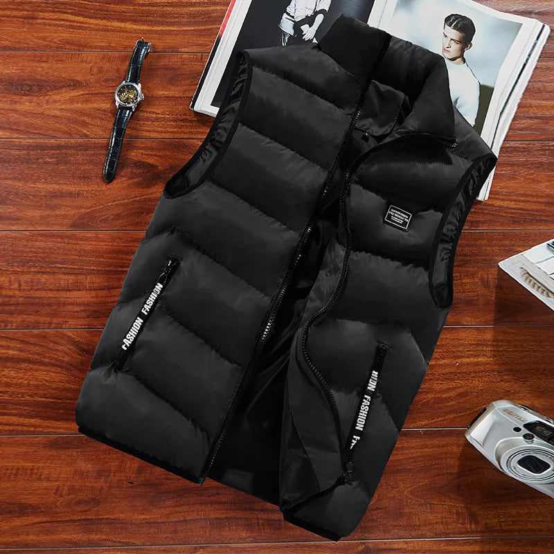 Modische Herren-Winterweste mit stilvollem Steppdesign für kalte Tage