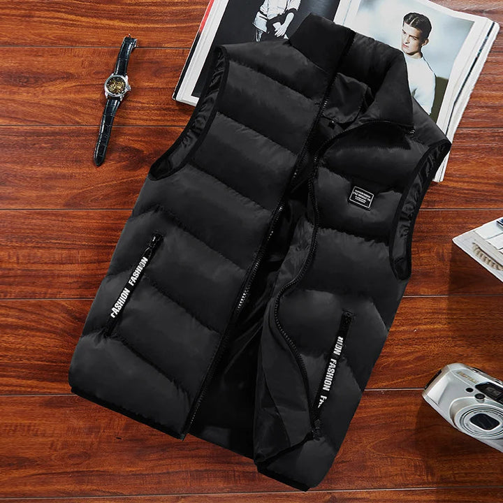 Modische Herren-Winterweste mit stilvollem Steppdesign für kalte Tage
