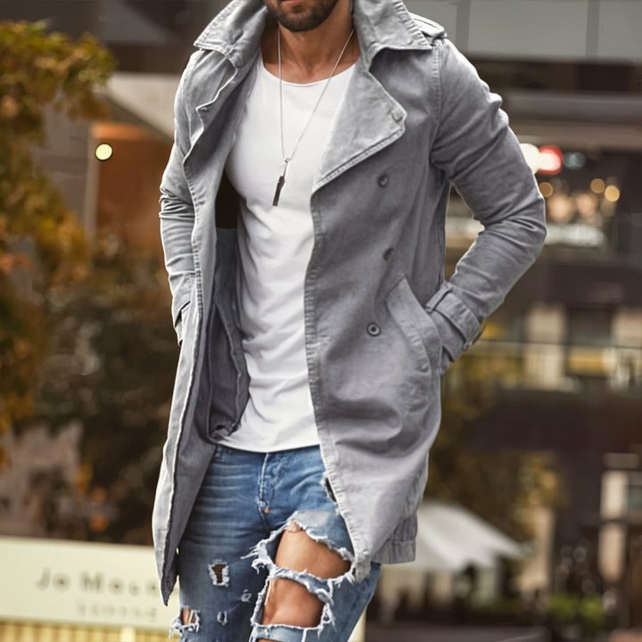 Modischer langer Wintermantel für Männer, perfekt für Herbst- und Wintertage, mit elegantem Design und wohliger Wärme