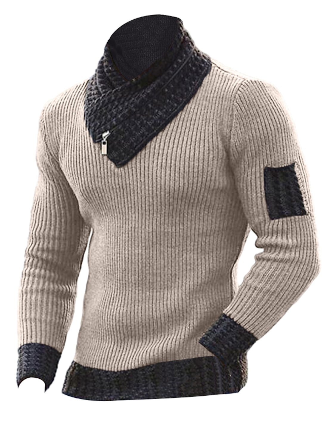 Modischer Rollkragenpullover für Männer, warm und stilvoll für kalte Herbst- und Wintertage.