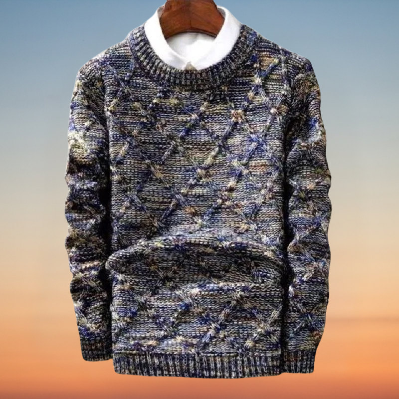 Modischer warmer Pullover für Männer, ideal für kalte Herbst- und Wintertage.