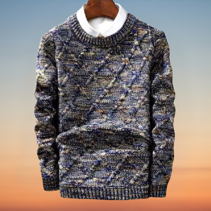 Modischer warmer Pullover für Männer, ideal für kalte Herbst- und Wintertage.