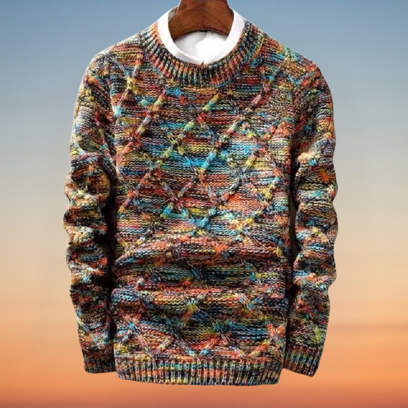 Modischer warmer Pullover für Männer, ideal für kalte Herbst- und Wintertage.