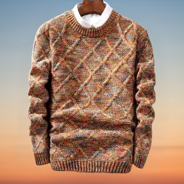 Modischer warmer Pullover für Männer, ideal für kalte Herbst- und Wintertage.